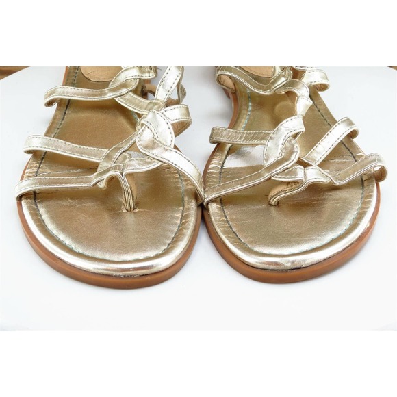 BC Sz 10 M Gold Strappy Synthetic Women Sandals - Picture 2 of 10